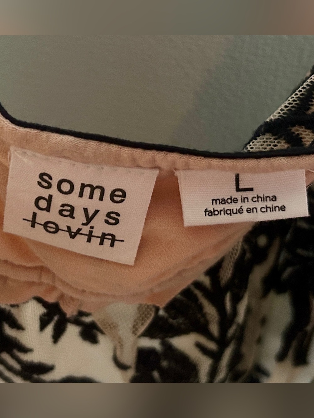 Somedays Lovin Plunge V Empire Black Embroidered Nude Mesh Strappy Maxi Dress L - Picture 2 of 13